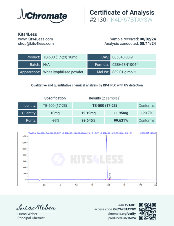 TB-500 100mg Kit of 10 - kits4less